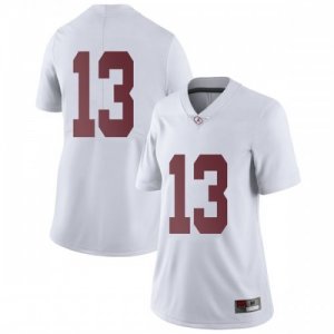 Women's Alabama Crimson Tide #13 Tua Tagovailoa White Limited NCAA College Football Jersey 2403RZIX7